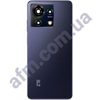 Задняя крышка ZTE Blade V50 Vita чёрная + стекло камеры